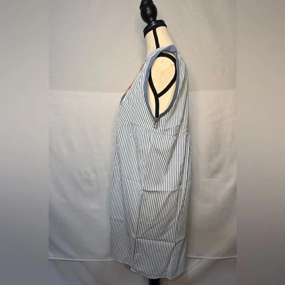 Floral Embroidered Striped Dress - Picture 8 of 11